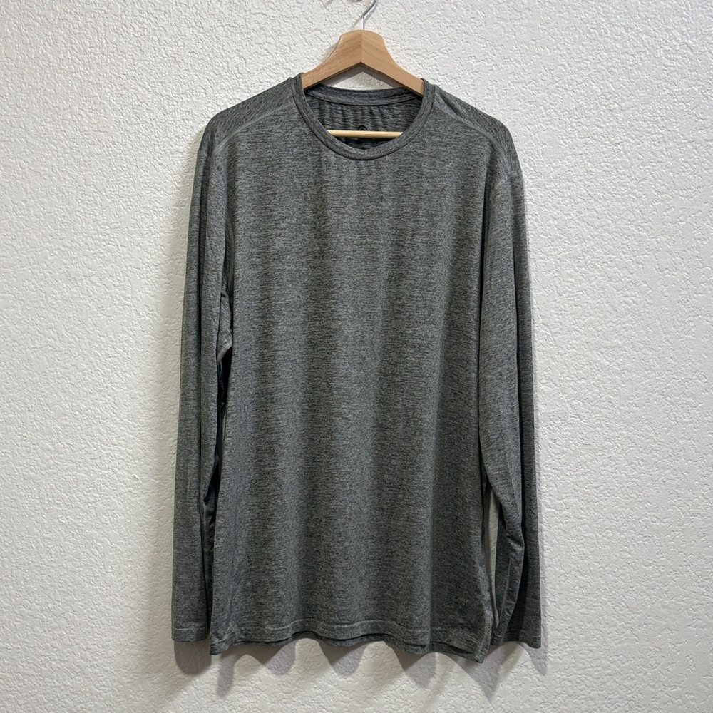 Champion Men's Heather Gray Long Sleeve Tee
